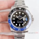 Noob Factory V3 Rolex GMT Master II Blue Black Replica Watch SS Oyster Band